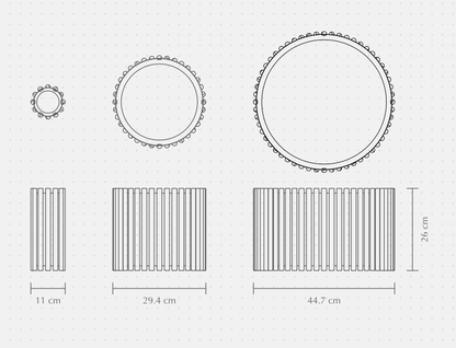 Komorebi Sirkel Lampeskjerm 3 Størrelser og 2 tre farger, en del av kategorien Lampeskjerm - At Home Interiør