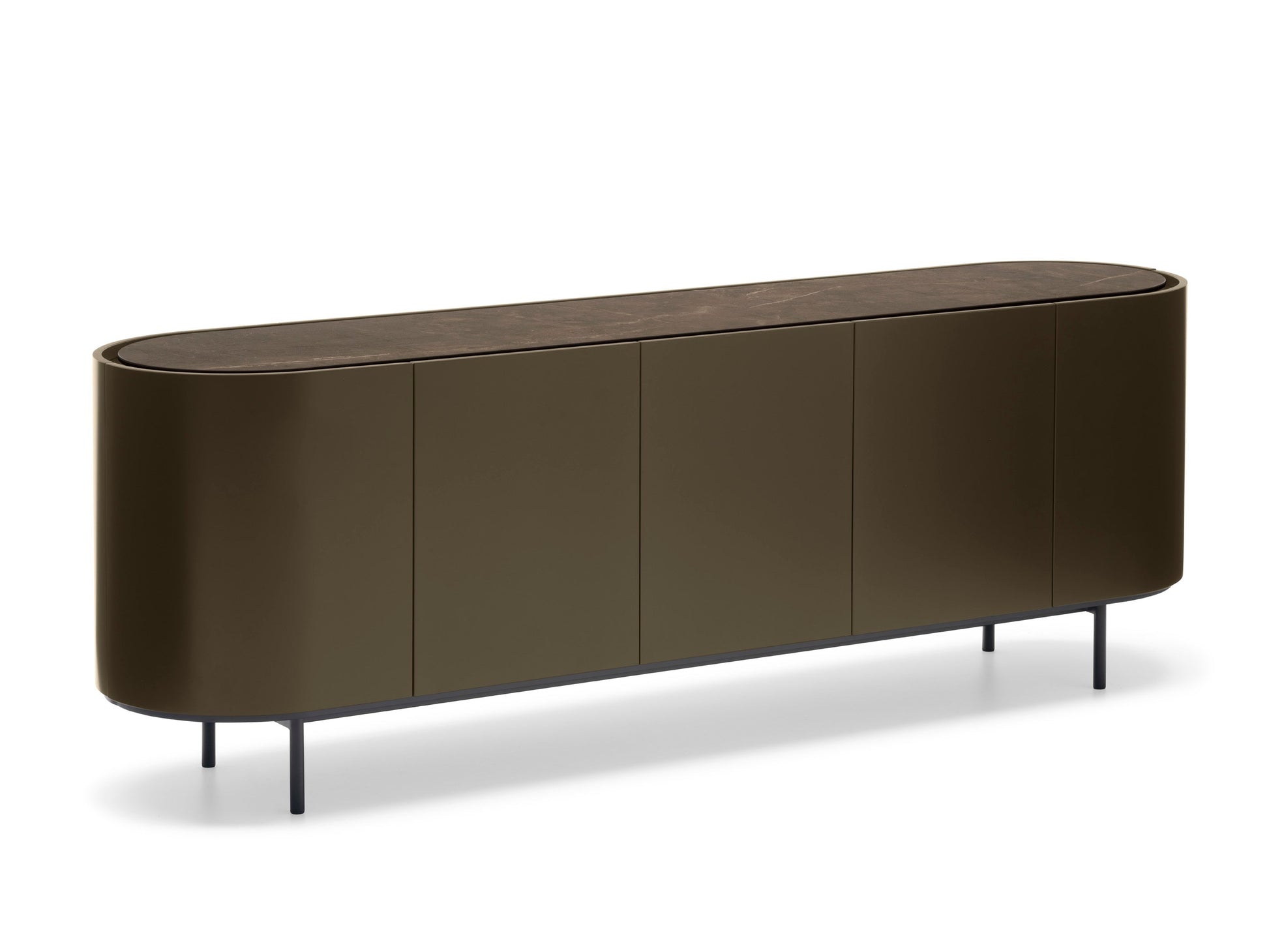 LAKE Skjenk 5 dører 225 cm Bronze med gjennomført design – personlig møbelrådgivning i Oslo
