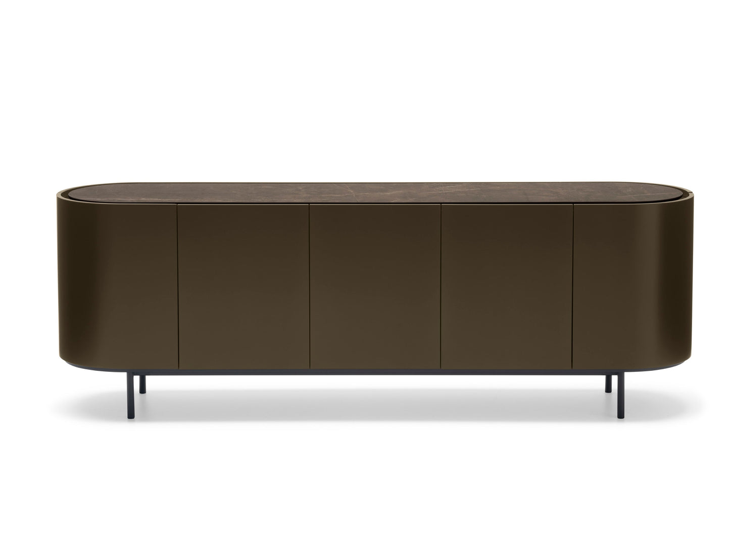 Detalj av LAKE Skjenk 5 dører 225 cm Bronze – møbelbutikk i Oslo