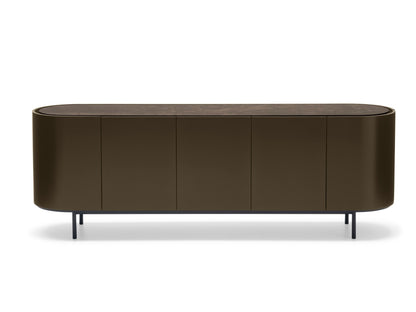 Detalj av LAKE Skjenk 5 dører 225 cm Bronze – møbelbutikk i Oslo