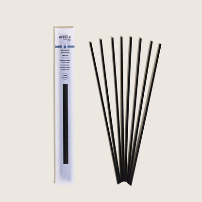 Maison Berger Duftpinner 24 cm – pakke med 8 stk. – åtte sorte duftpinner med emballasje