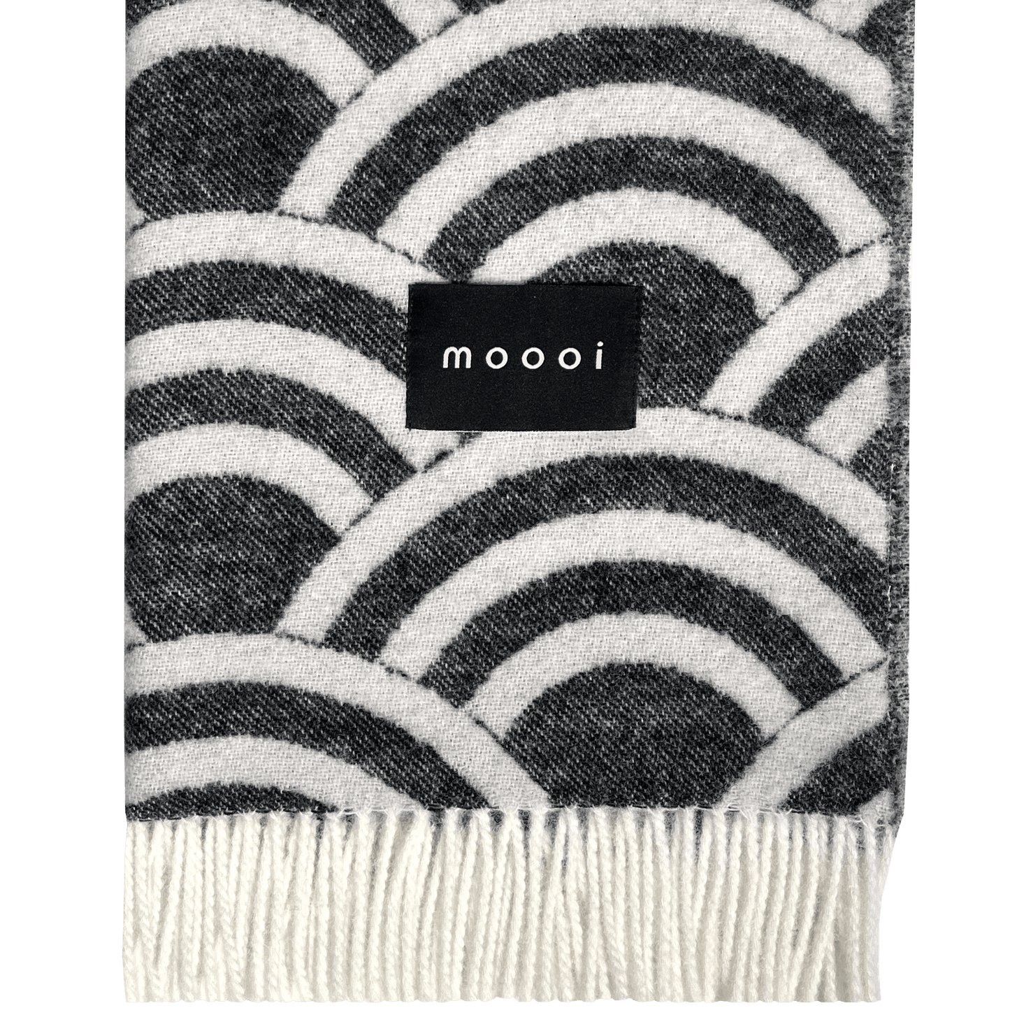 Moooi Lucky O's Blanket Black Ullpledd, en del av kategorien Pledd - At Home Interiør