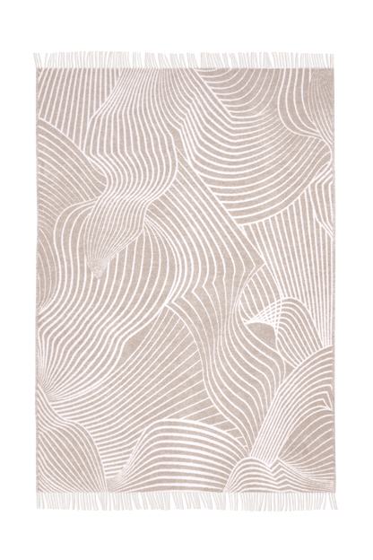 Moooi Techno Bee ullpledd Coffee Cream, en del av kategorien Pledd - At Home Interiør