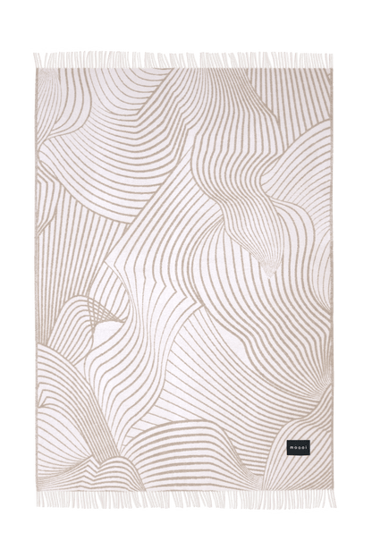 Moooi Techno Bee ullpledd Coffee Cream, en del av kategorien Pledd - At Home Interiør