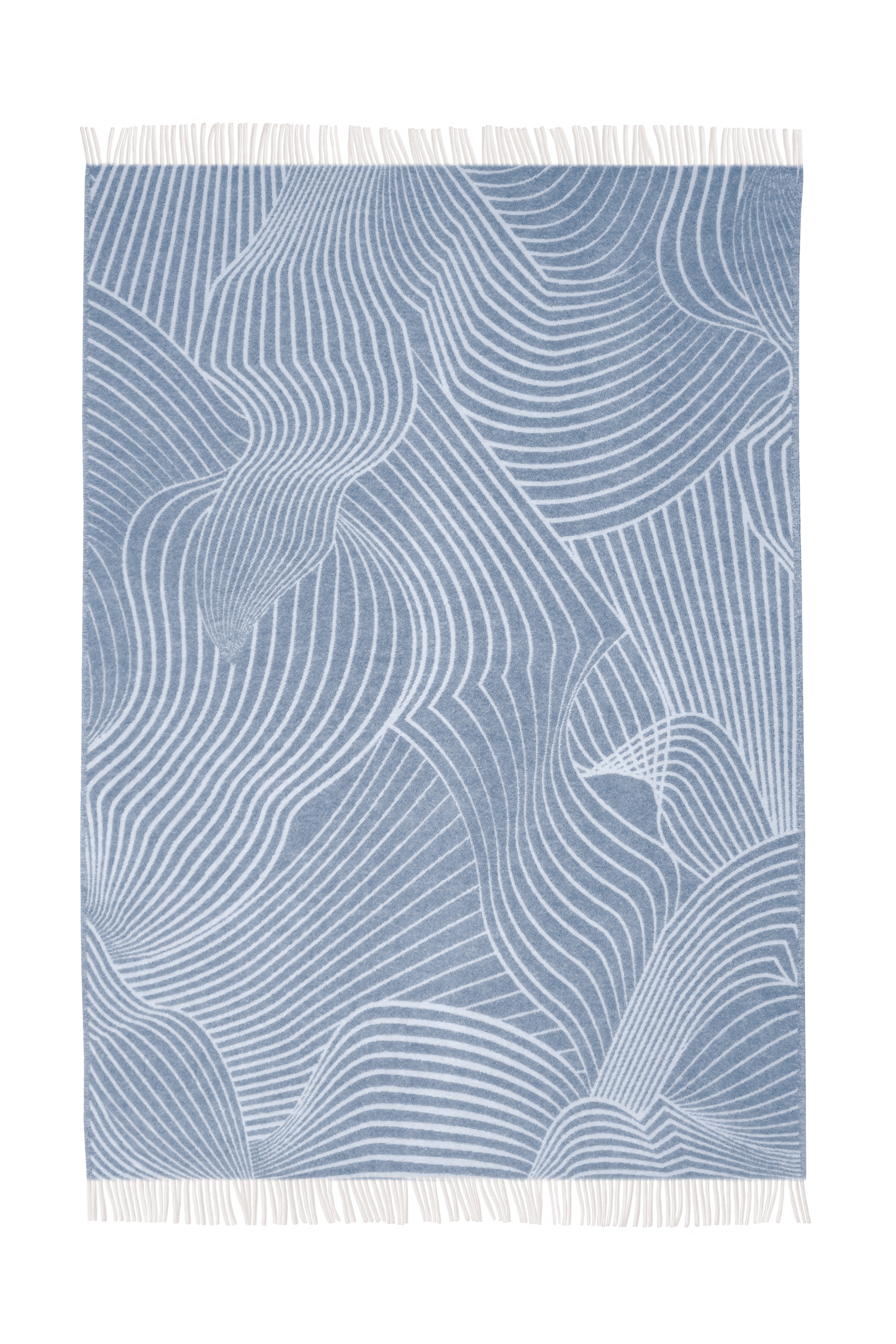 Moooi Techno Bee ullpledd Denim cream, en del av kategorien Pledd - At Home Interiør