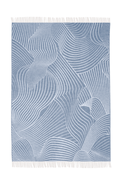 Moooi Techno Bee ullpledd Denim cream, en del av kategorien Pledd - At Home Interiør