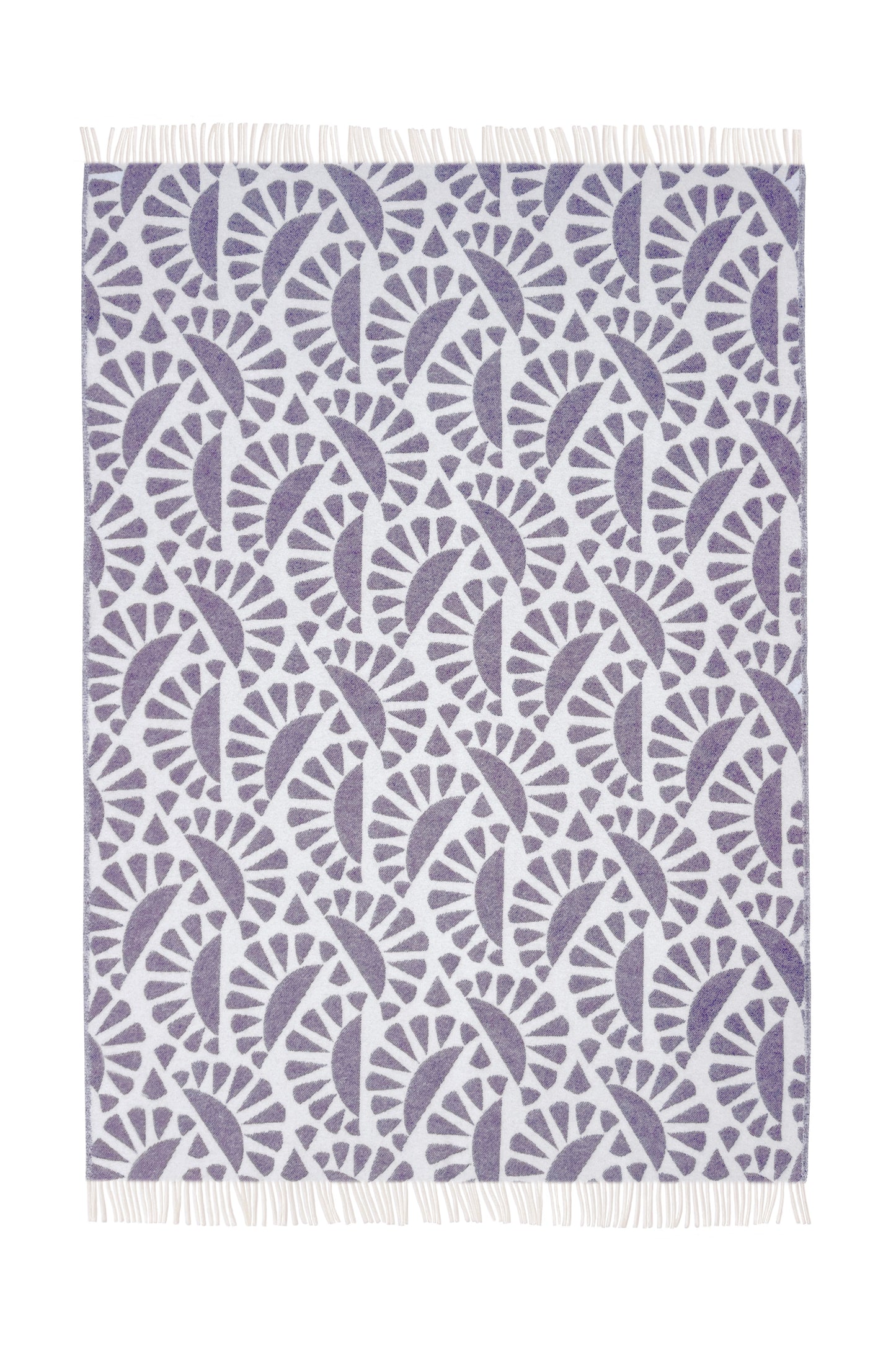 Moooi Woodblock Beetle Ullpledd Plum cream, en del av kategorien Pledd - At Home Interiør