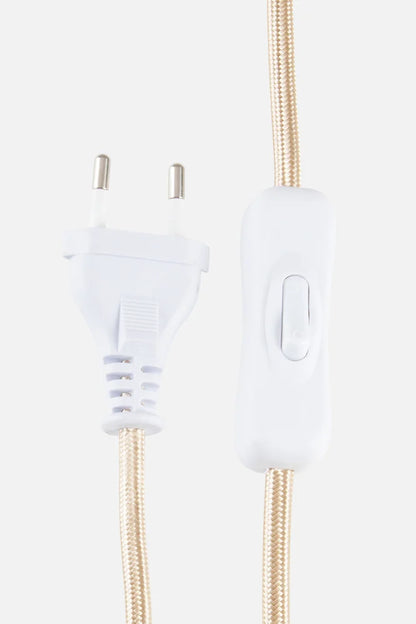Noah 25 bordlampe i hvit bouclé