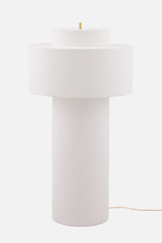 Noah 45 gulvlampe i hvit bouclé