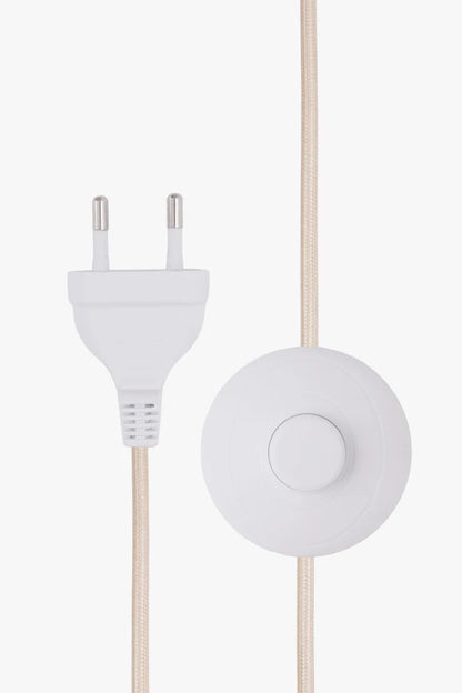 Noah 45 gulvlampe i hvit bouclé