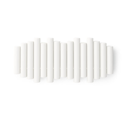 Picket knaggrekke hvit – funksjonelt design som også er veggkunst, en del av kategorien - At Home Interiør