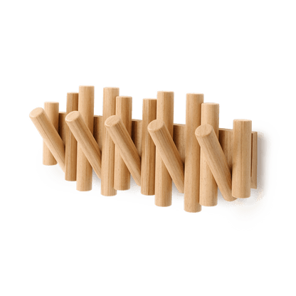 Picket knaggrekke natur – funksjonelt design som også er veggkunst, en del av kategorien - At Home Interiør