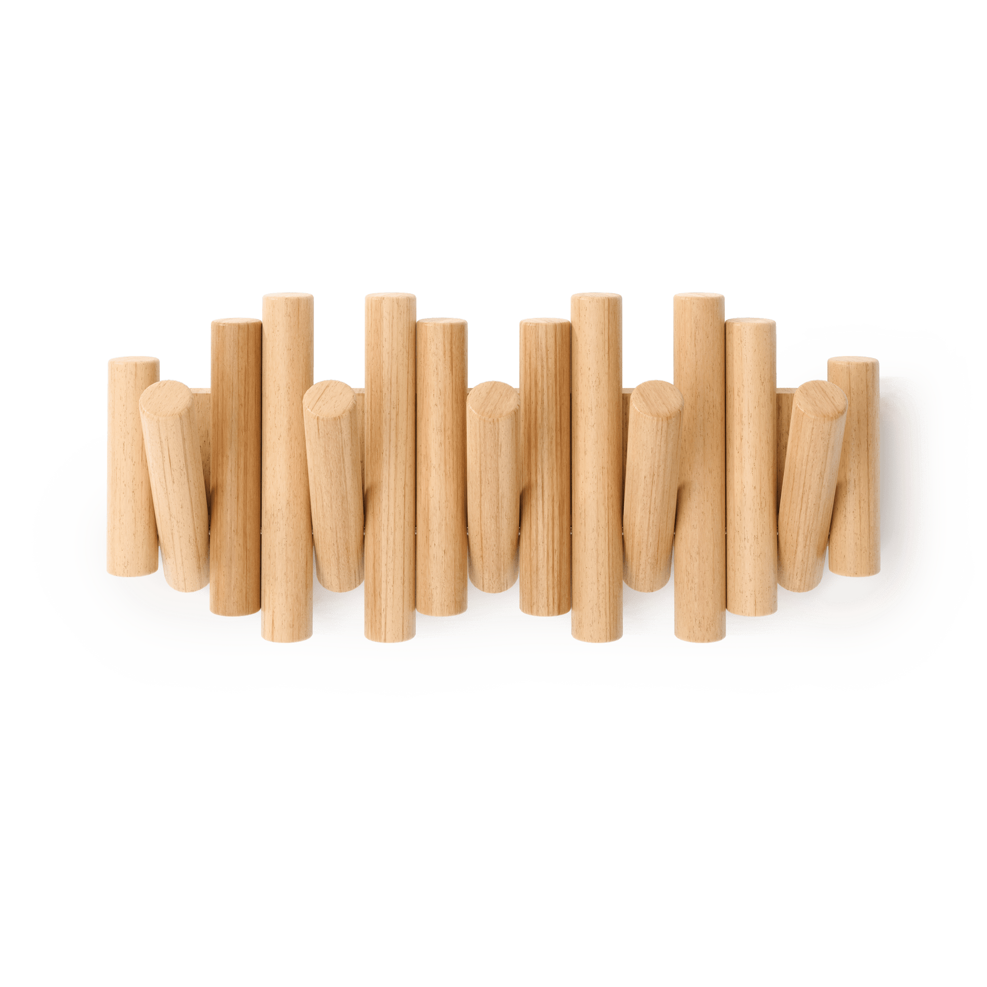 Picket knaggrekke natur – funksjonelt design som også er veggkunst, en del av kategorien - At Home Interiør