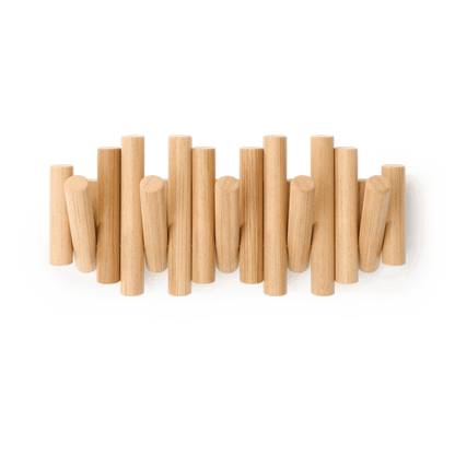 Picket knaggrekke natur – funksjonelt design som også er veggkunst, en del av kategorien - At Home Interiør