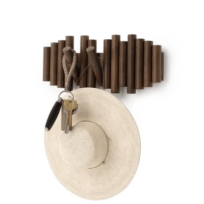 Picket knaggrekke walnut– funksjonelt design som også er veggkunst, en del av kategorien - At Home Interiør