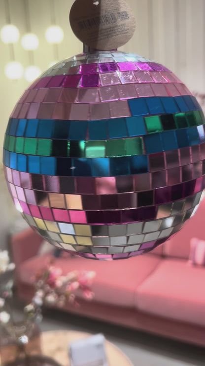 Discokule grønn/ sølv medium