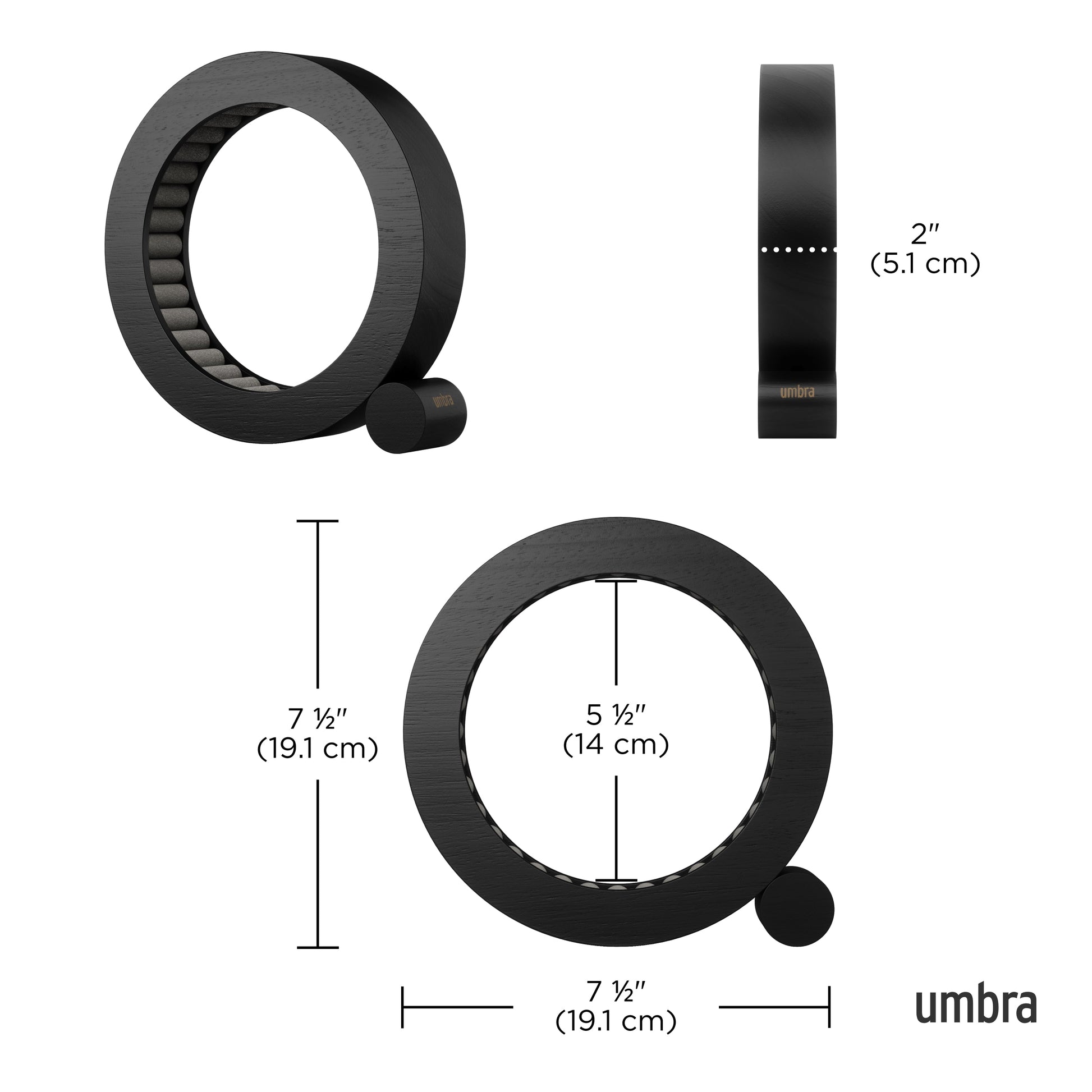 Ringholder FERRIS Sort, en del av kategorien - At Home Interiør