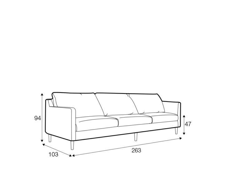 Sally 3,5 - seter sofa, en del av kategorien 4 - seter - At Home Interiør