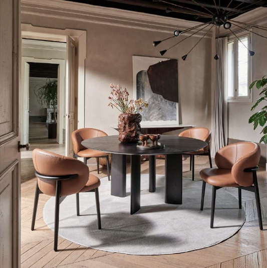 Sandy Rundt spisebord 140/160 Canaletto/Smoke