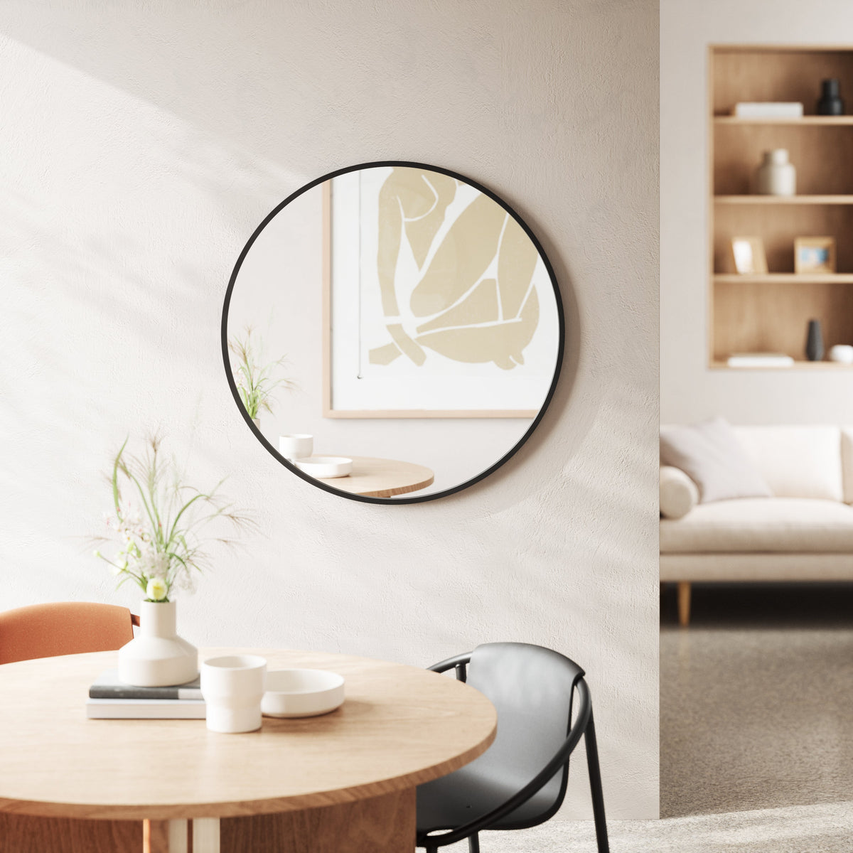 Speil HUB 90 BLACK, en del av kategorien Speil - At Home Interiør
