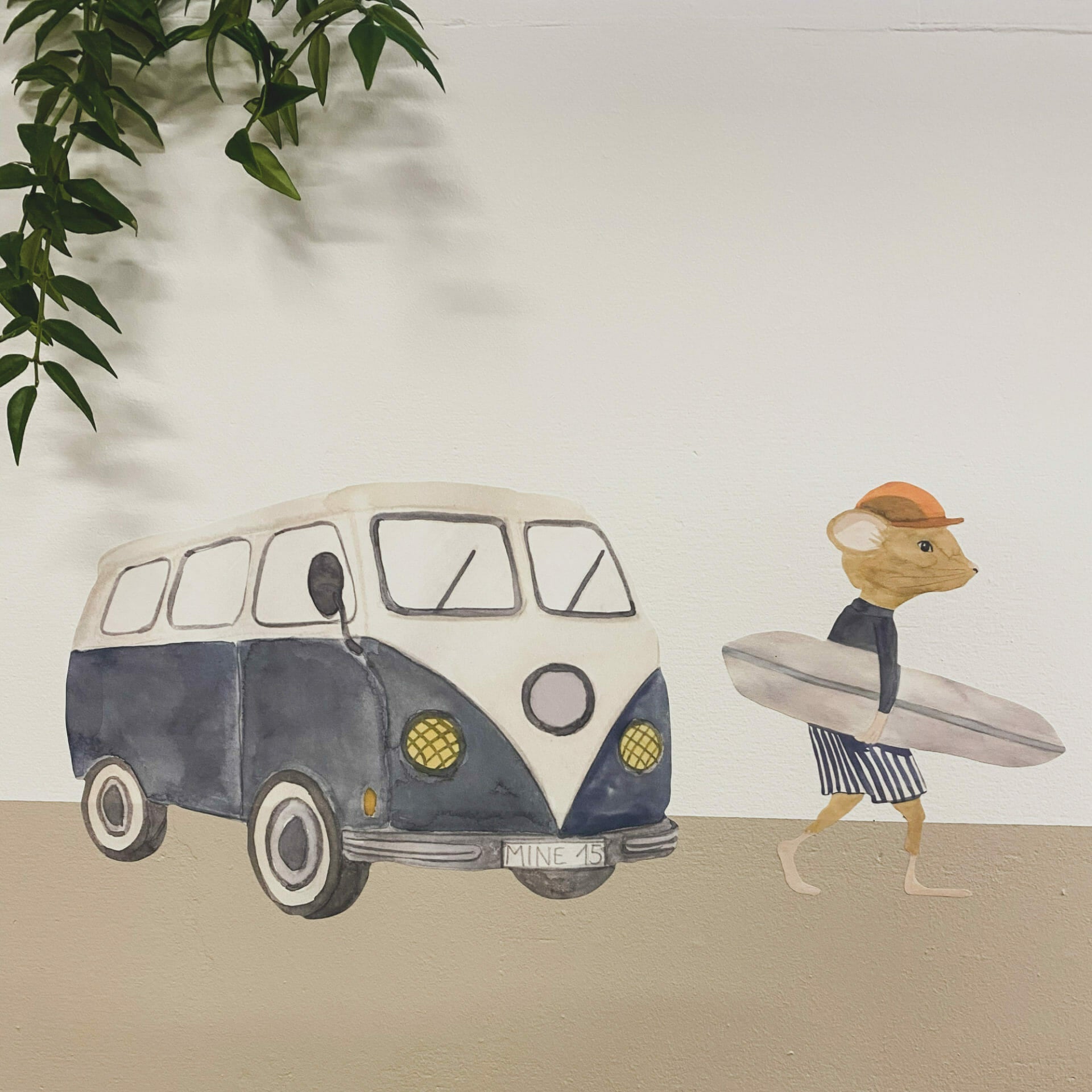 That's Mine Wallsticker Benja The Surfer, en del av kategorien Wallstickers - At Home Interiør