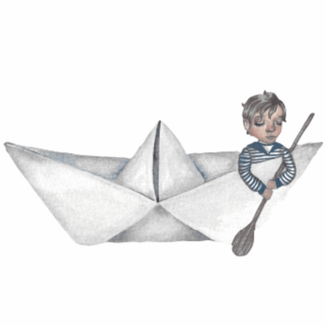 That's Mine Wallsticker Paperboat Fairytale, en del av kategorien Wallstickers - At Home Interiør