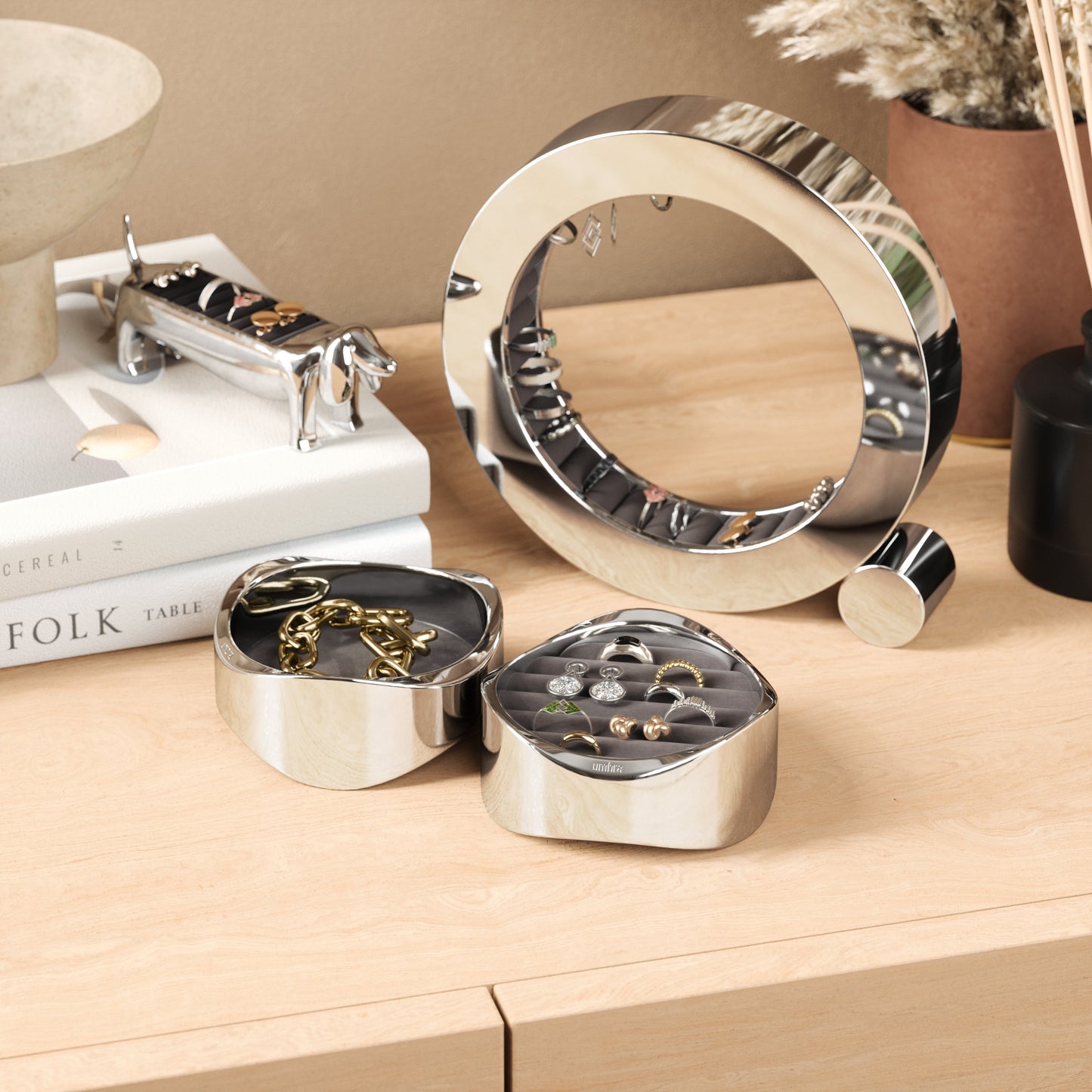 Wavy smykkeoppbevaring chrome, en del av kategorien - At Home Interiør