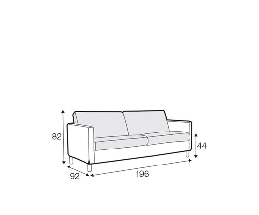 Impulse 2,5-seter sofa CV Forrest Green
