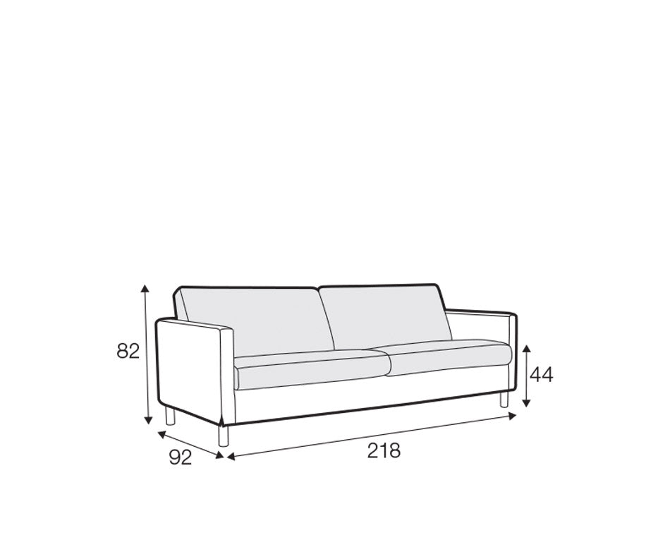 Impulse 3-seter sofa CV deep Green