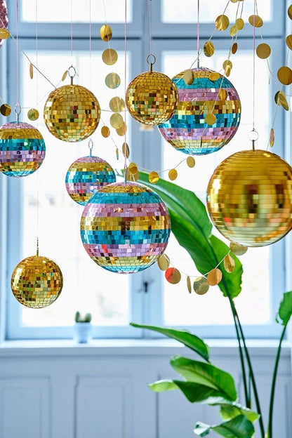 Discokule grønn/ sølv medium