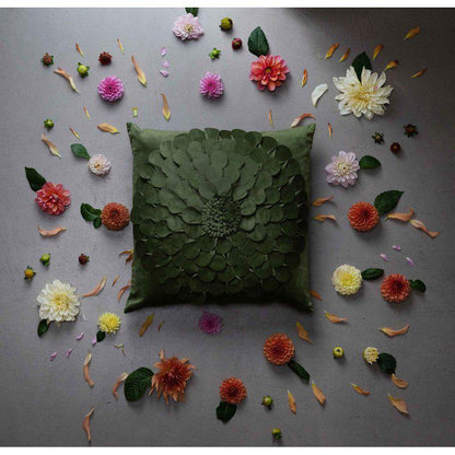 Blomst Grønn, putetrekk 47*47 cm, en del av kategorien Pute - At Home Interiør