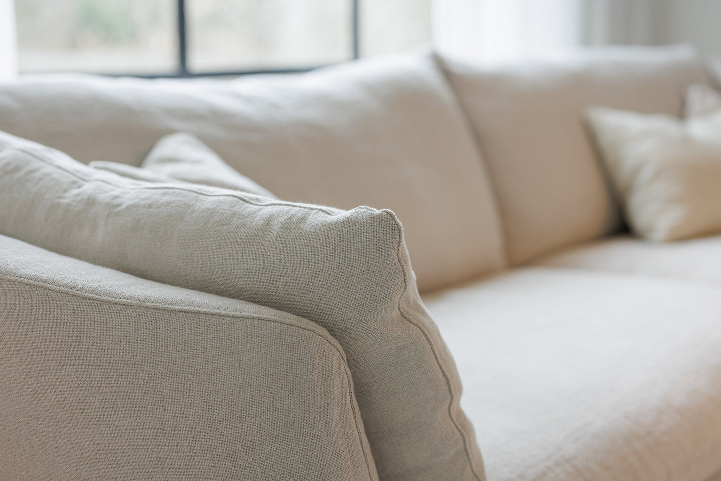 BONNIE 3XL seter sofa, Lux Linnen tekstil, en del av kategorien 4-seter - At Home Interiør