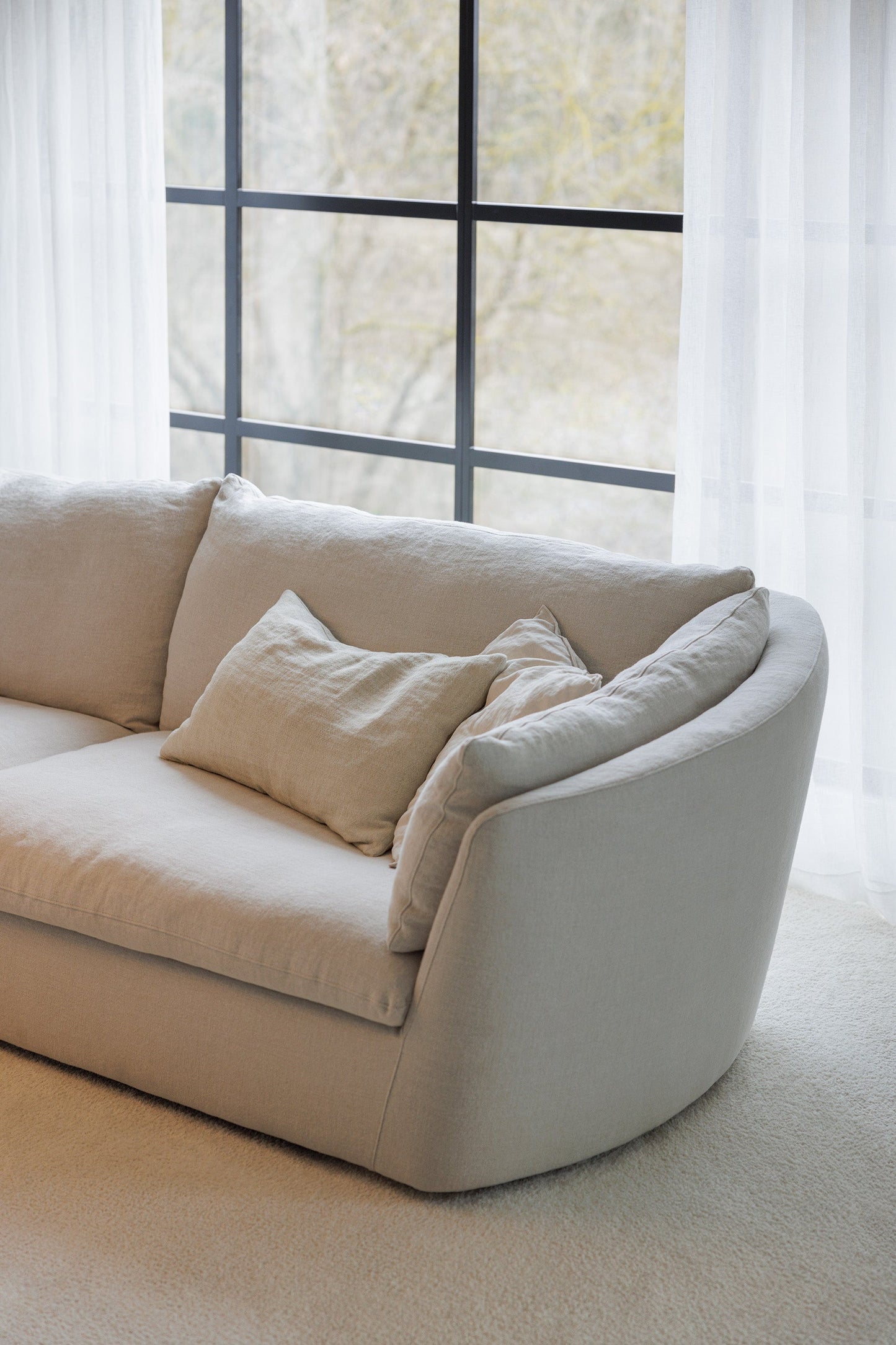 BONNIE 3XL seter sofa, Lux Linnen tekstil, en del av kategorien 4-seter - At Home Interiør