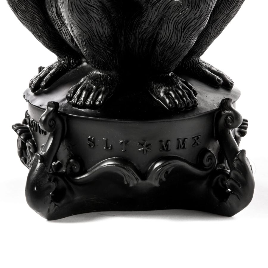 BURLESQUE - THE NO EVIL MONKEYS" CHANDELIER h. Cm.60 - BLACK, en del av kategorien Lysestake - At Home Interiør