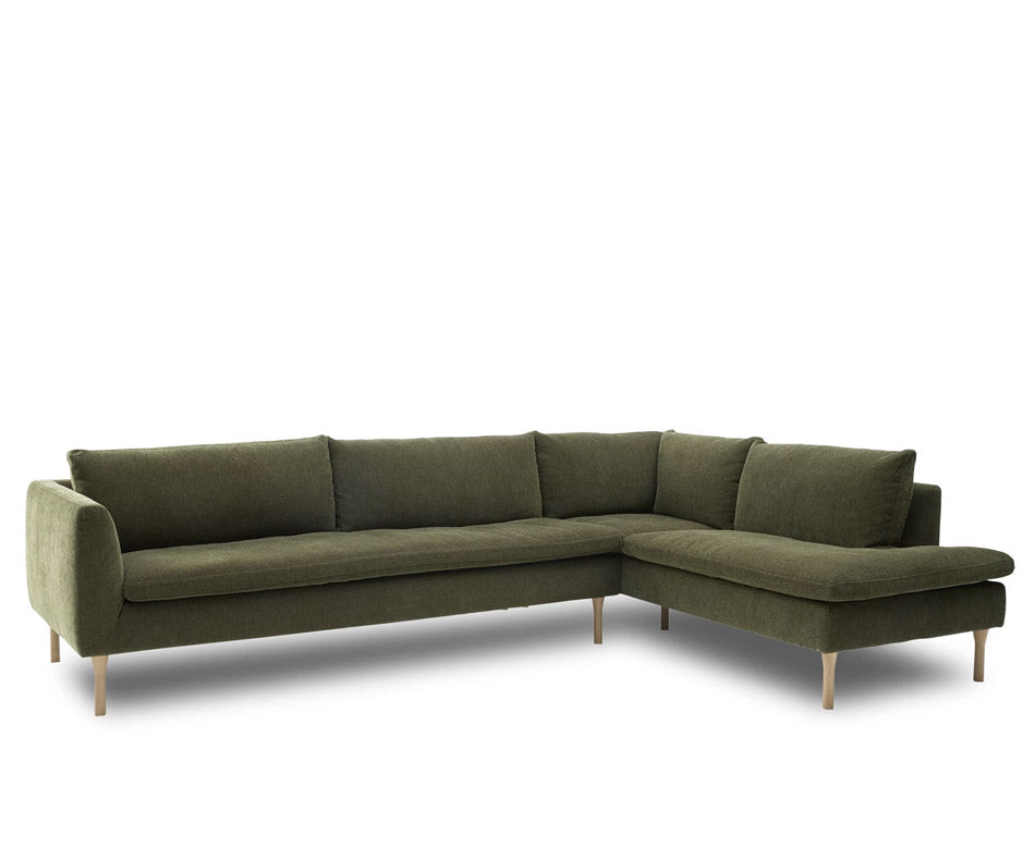 Charlie set 4 Høyre , Moss mørk grønn, en del av kategorien Fast-track sofa - At Home Interiør