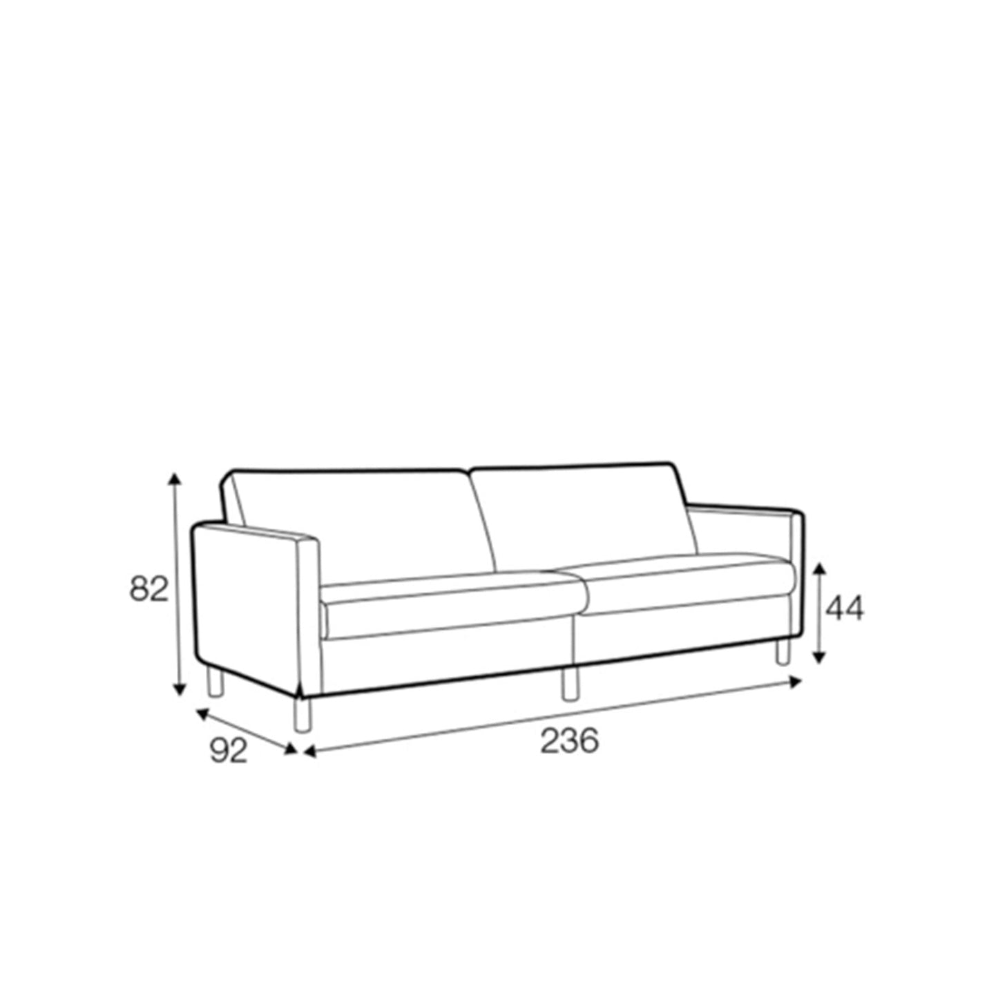 Impulse 4-seter sofa Classic Velvet Antracite, en del av kategorien 4-seter - At Home Interiør