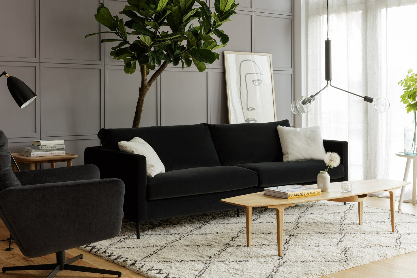Impulse 4-seter sofa Classic Velvet Antracite, en del av kategorien 4-seter - At Home Interiør