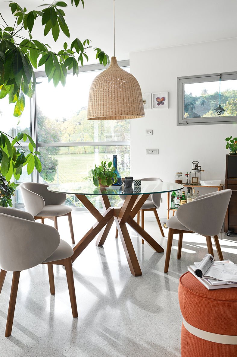 Mikado 120 Glass spisebord, en del av kategorien Spisebord - At Home Interiør