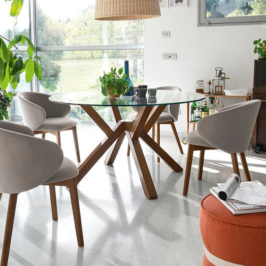 Mikado 140 Glass spisebord, en del av kategorien Spisebord - At Home Interiør