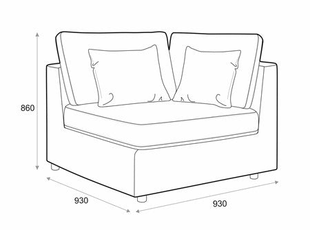 Mood sofamodul hjørnedel, en del av kategorien Modulsofa - At Home Interiør
